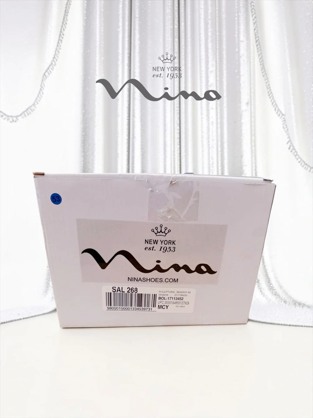 Nina Hera Beaded Pearl Clutch Evening Bag - NWT Brand New In Box
